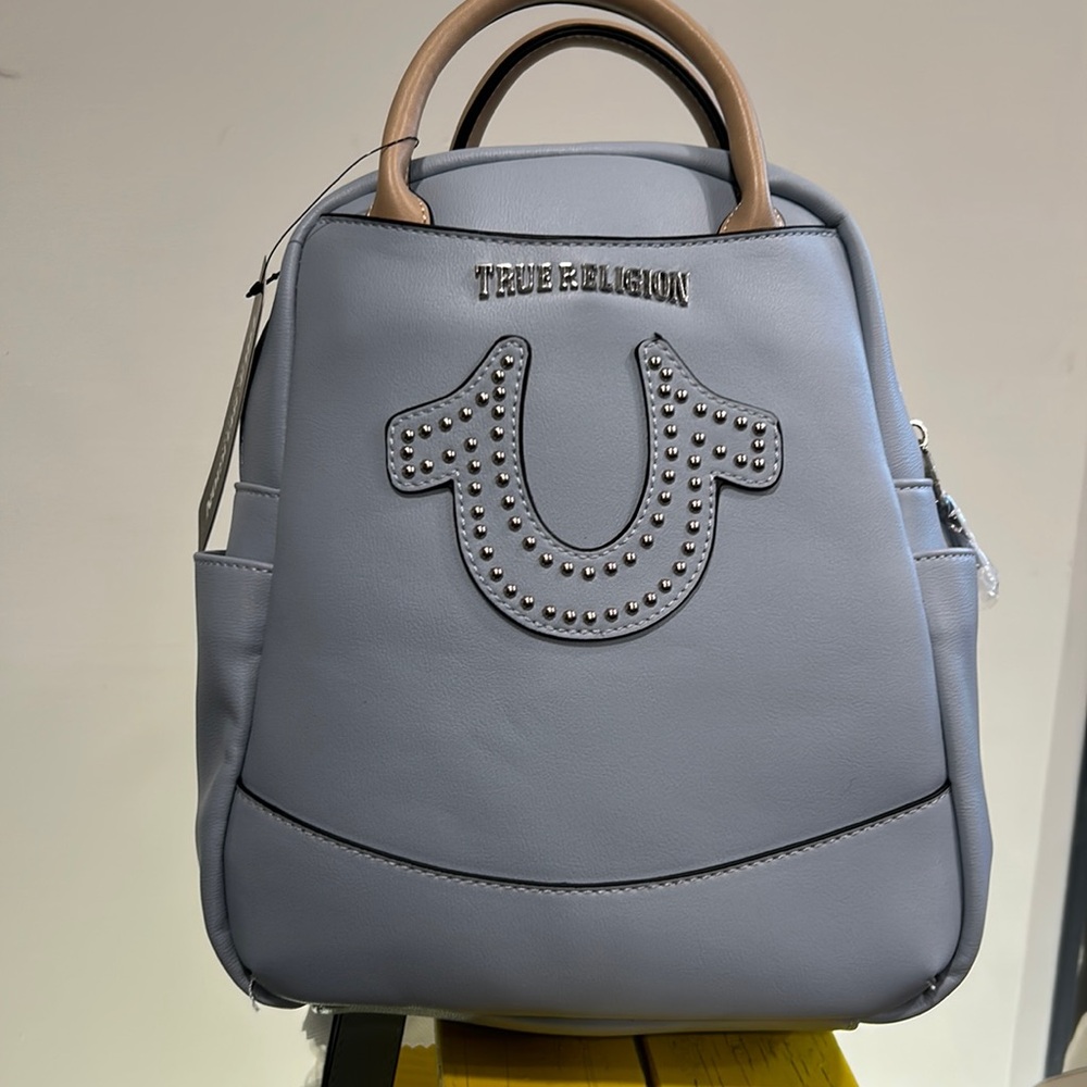 True Religion baby blue backpack
